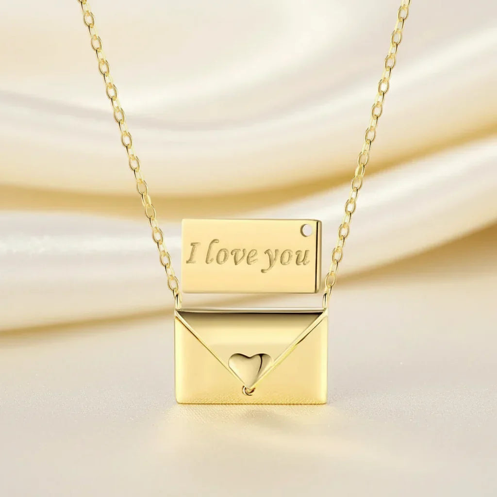 Copper Love Letter Necklace Pendant Keepsake Gift Jewelry | Temsk