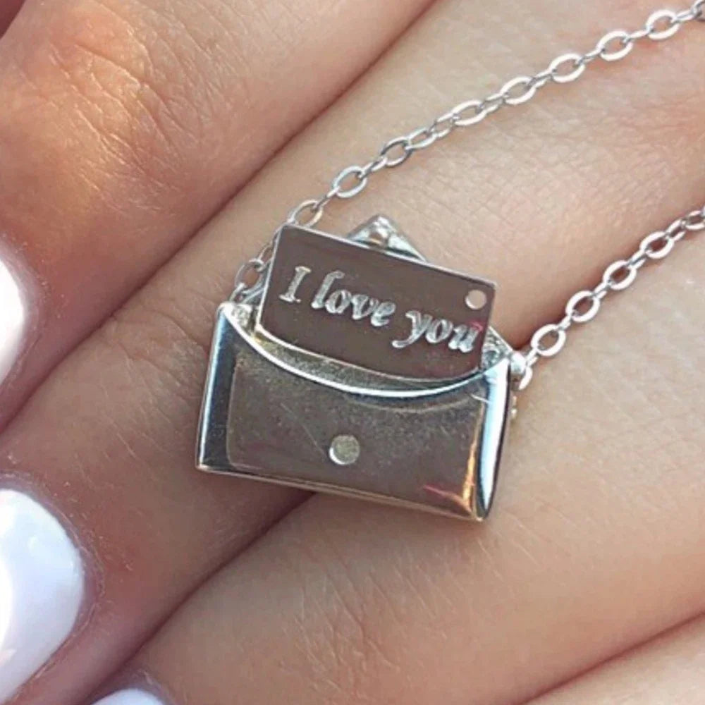 Copper Love Letter Necklace Pendant Keepsake Gift Jewelry | Temsk