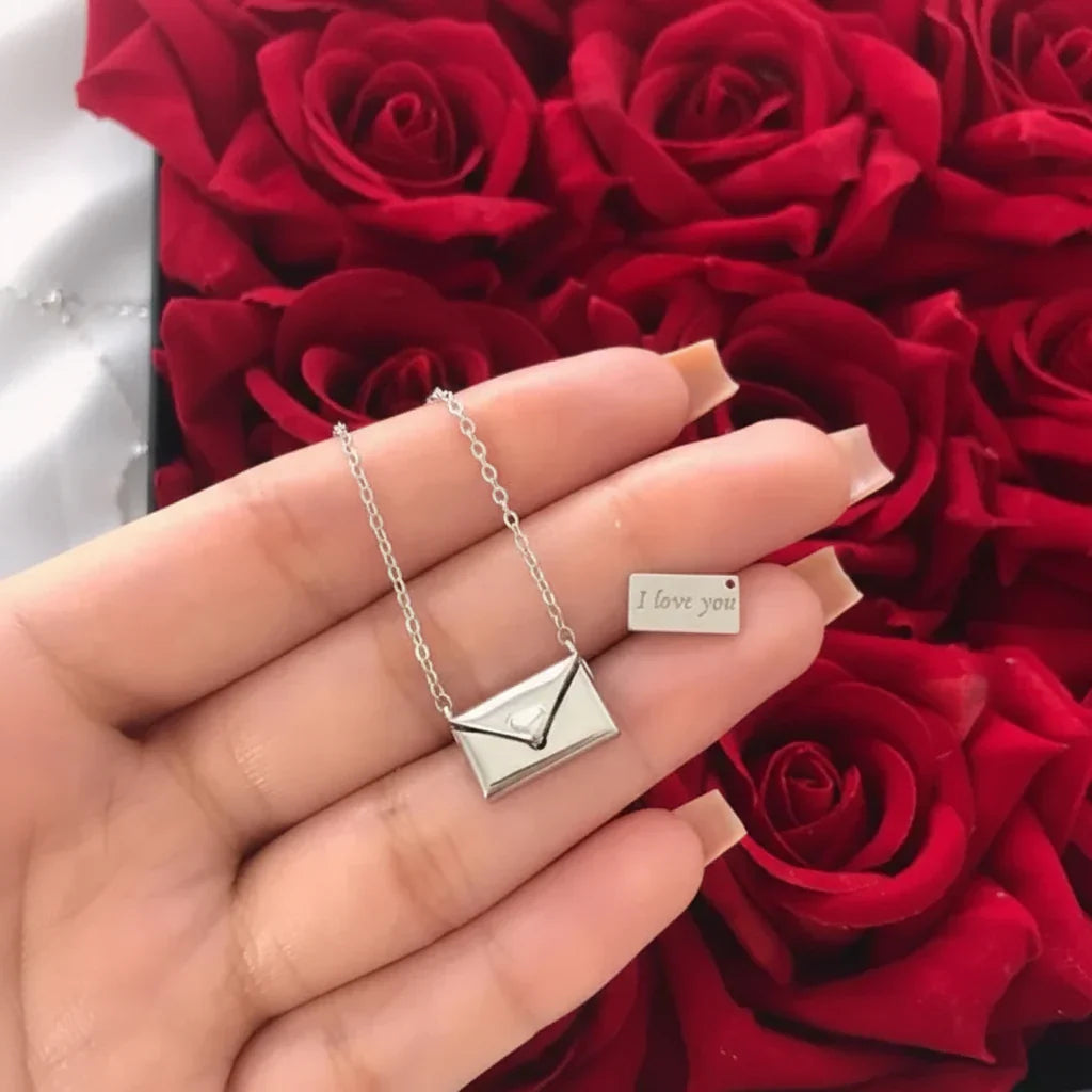 Copper Love Letter Necklace Pendant Keepsake Gift Jewelry | Temsk