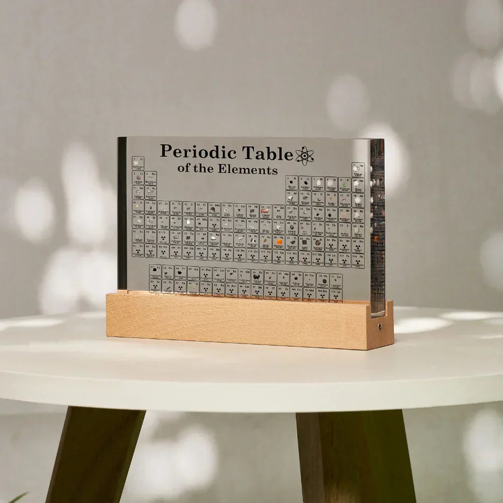 Acrylic LED Table Display For Real Elements In The Periodic Table | Temsk