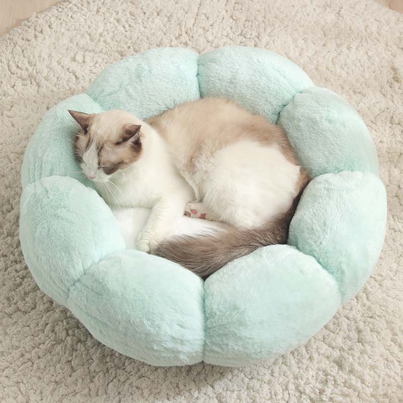 BloomPaws Cat Bed In Flower Shape For Deep Sleep And Relaxation | Temsk