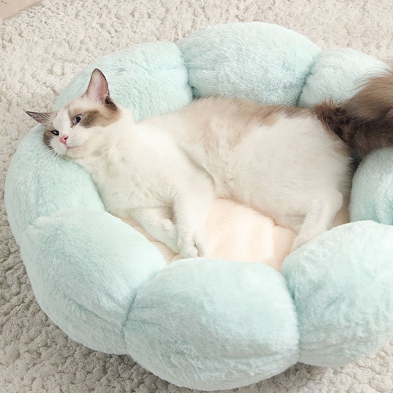 BloomPaws Cat Bed In Flower Shape For Deep Sleep And Relaxation | Temsk
