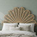 VerdantWicker Handmade Wicker Headboard With Floral Pattern | Temsk