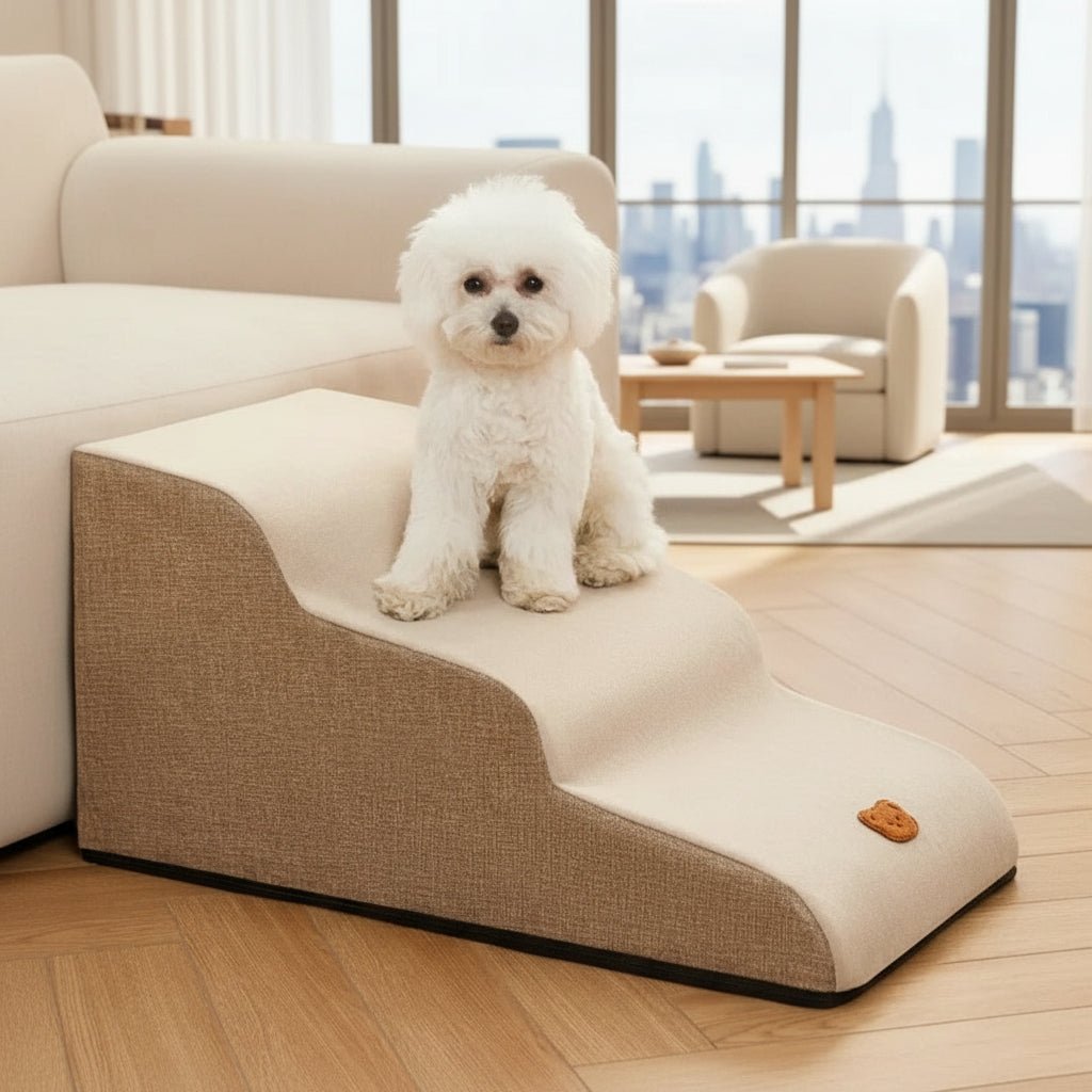 PawLift Pro Pet Bed Step Ladder With Non Slip Steps For Small Dogs And Cats | Temsk