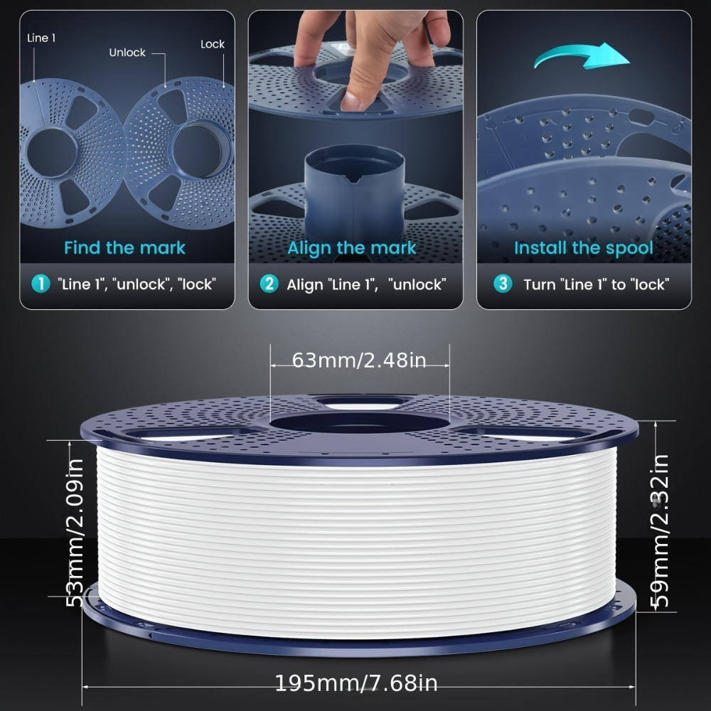 PETG Filament For 3D Printing, 1.75Mm, Durable High-Strength Spool For Smooth Prints | Temsk