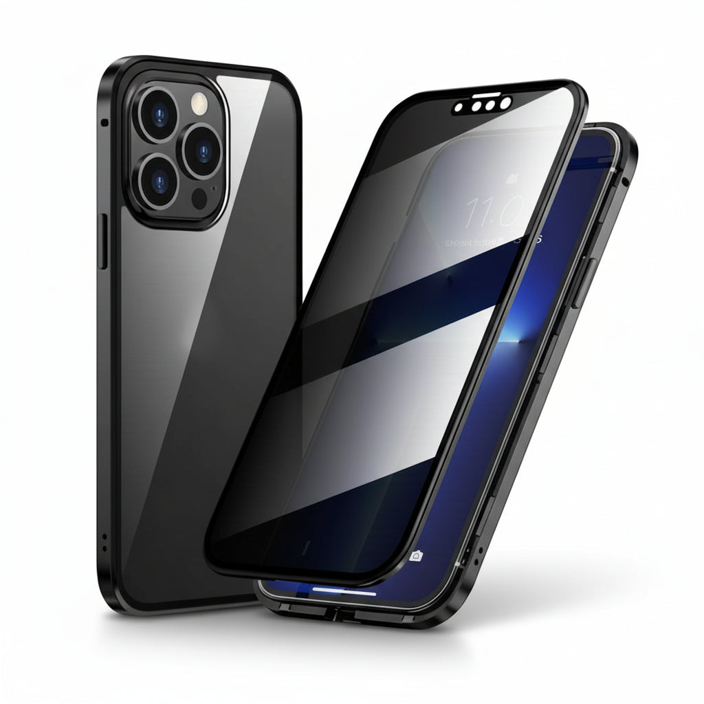 Privacy Anti-Spy Phone Case With 360 Degree Tempered Glass Cover | Temsk