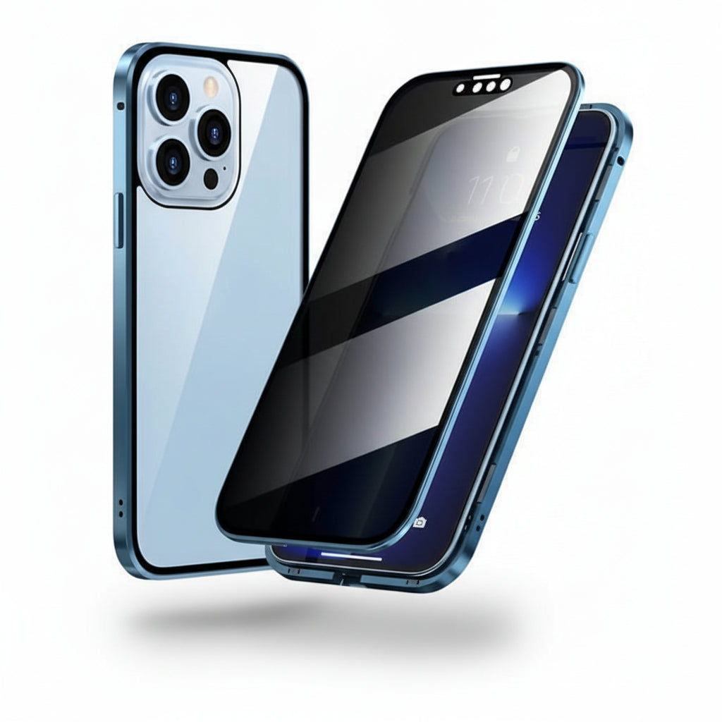 Privacy Anti-Spy Phone Case With 360 Degree Tempered Glass Cover | Temsk