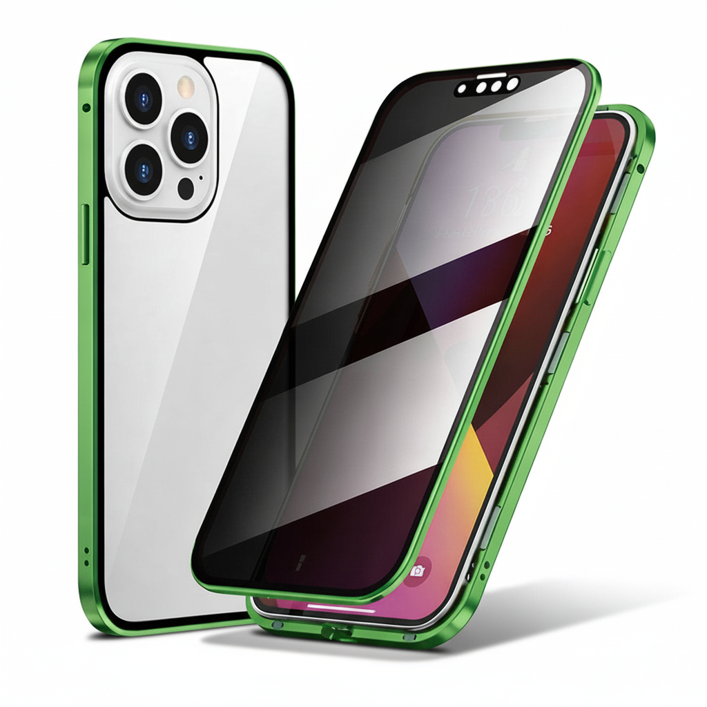 Privacy Anti-Spy Phone Case With 360 Degree Tempered Glass Cover | Temsk