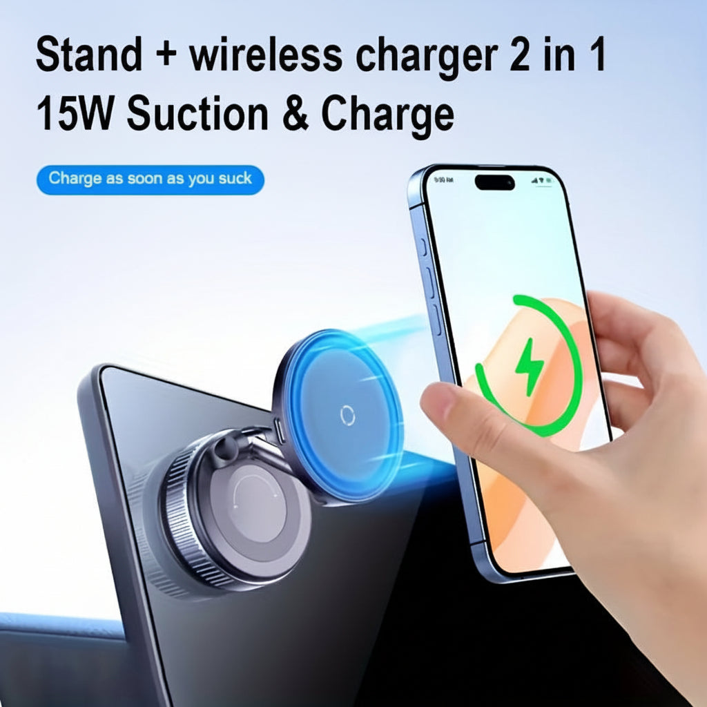 Magnetic Aluminum Car Phone Charger Dashboard Mount | Temsk