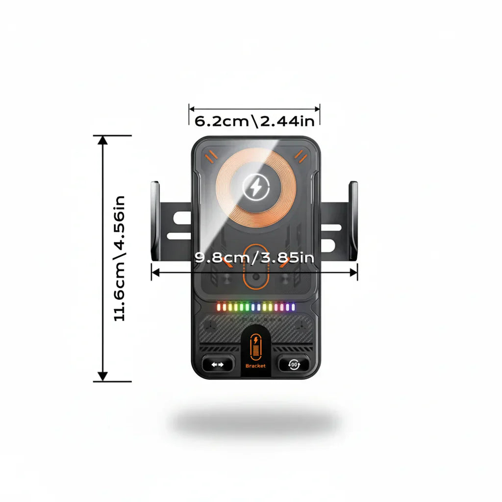 Phone Holder With Vent Clip And Wireless Charging Mount | Temsk