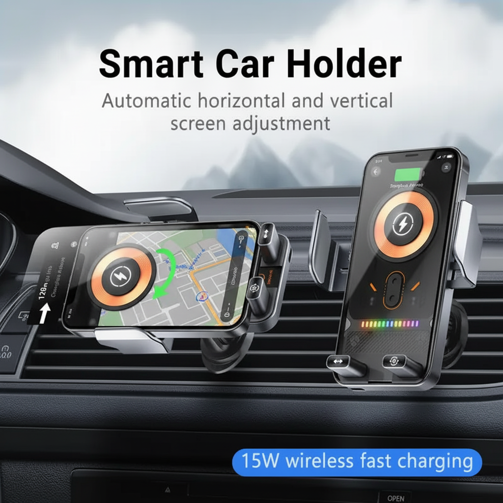 Phone Holder With Vent Clip And Wireless Charging Mount | Temsk