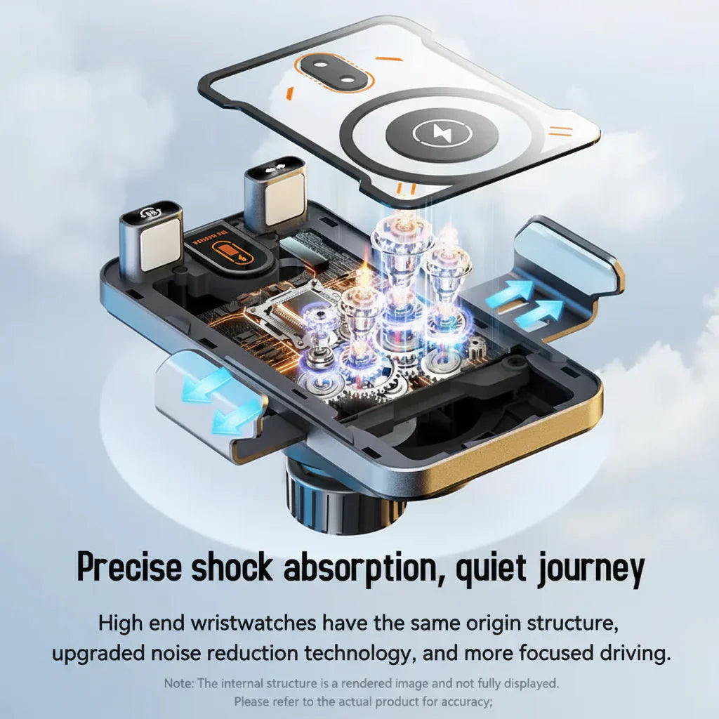 Phone Holder With Vent Clip And Wireless Charging Mount | Temsk