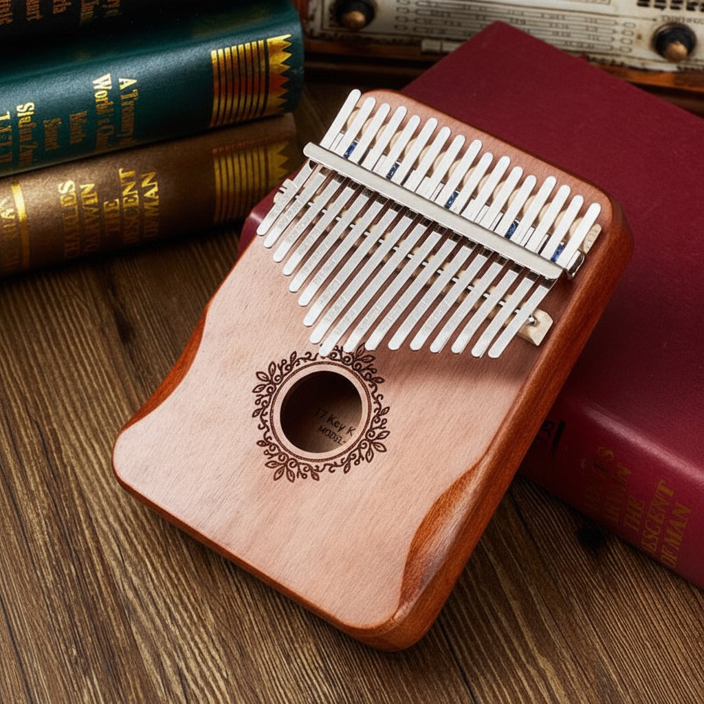 Kalimba Thumb Piano In Mahogany Wood 17 Key Instrument | Temsk