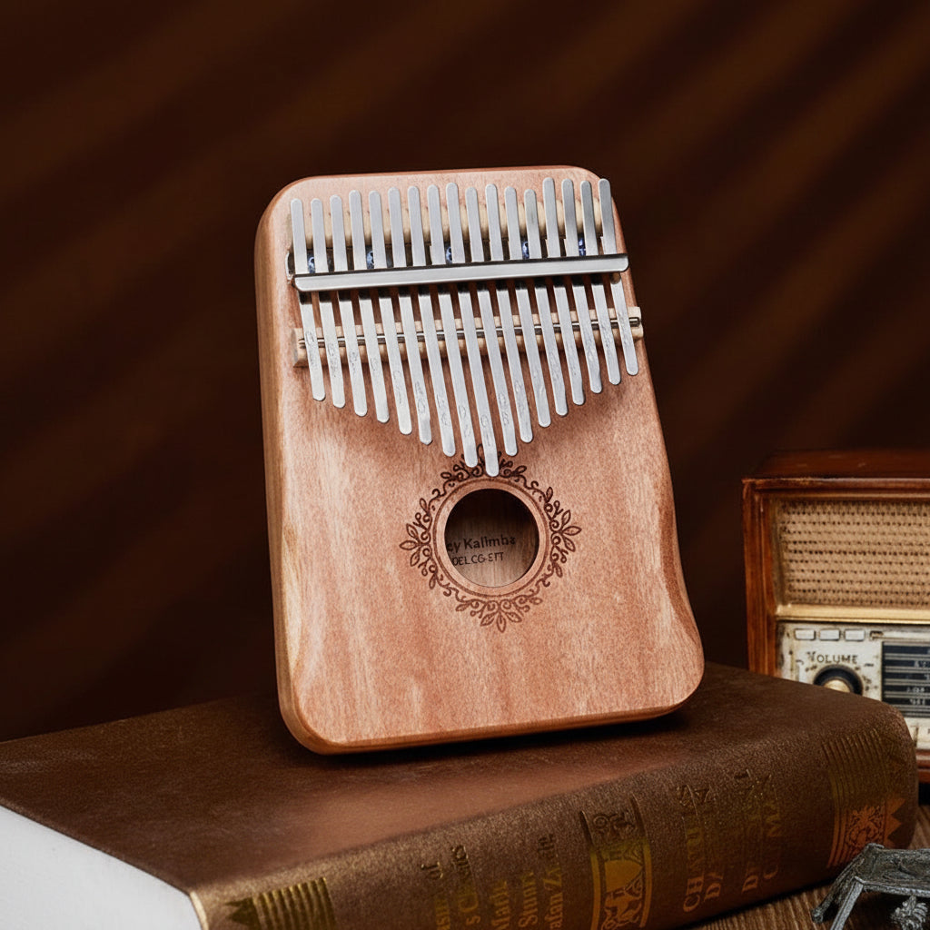 Kalimba Thumb Piano In Mahogany Wood 17 Key Instrument | Temsk