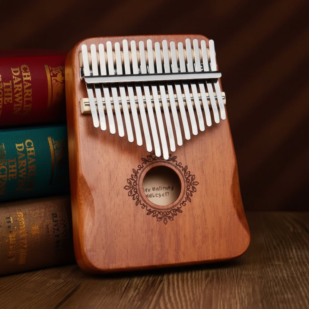 Kalimba Thumb Piano In Mahogany Wood 17 Key Instrument | Temsk