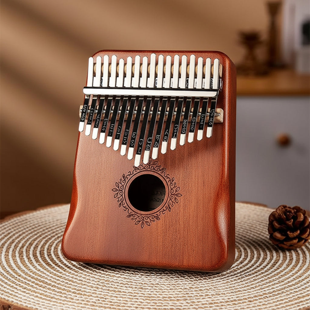 Kalimba Thumb Piano In Mahogany Wood 17 Key Instrument | Temsk