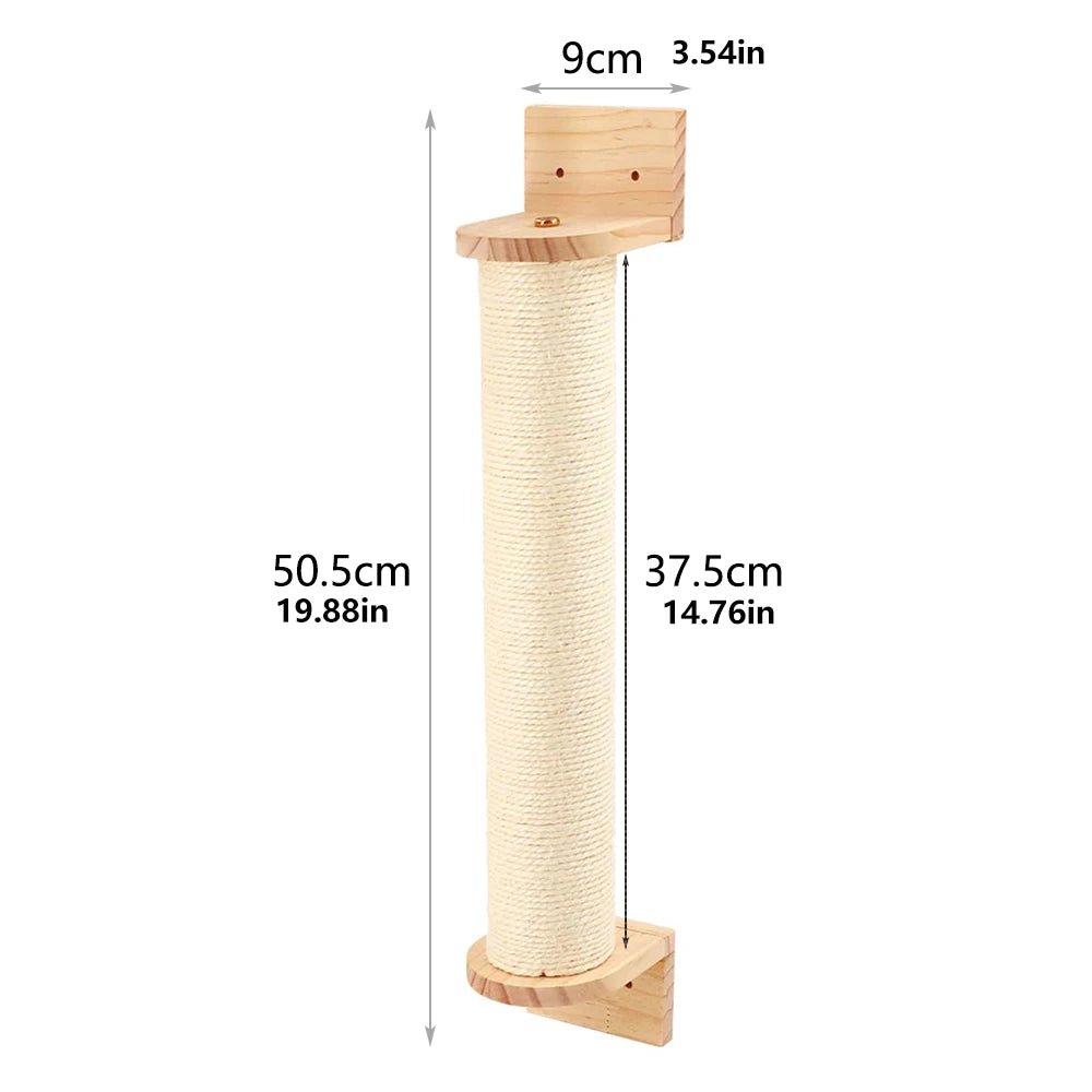 LunaNest Cat Wall Shelves In Natural Wood With Cozy Fabric Padding | Temsk
