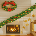 LumaGlow Illuminated Christmas Garland With Timer Function | Temsk