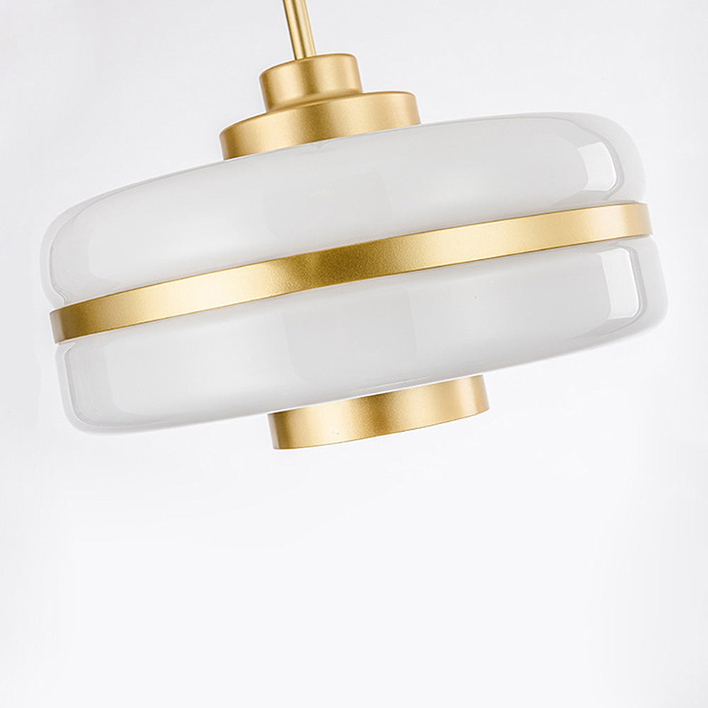 Nordic Glass And Metal Pendant Lamp By Nyra With Warm LED Glow | Snurv | Temsk