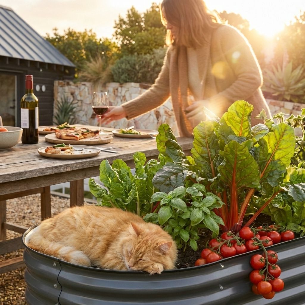 Evergrove Weatherproof Oval Raised Garden Bed Made From Galvanized Steel | Temsk