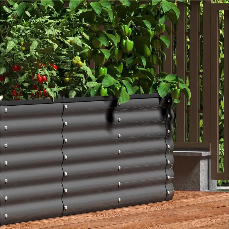 Evergrove Weatherproof Oval Raised Garden Bed Made From Galvanized Steel | Temsk