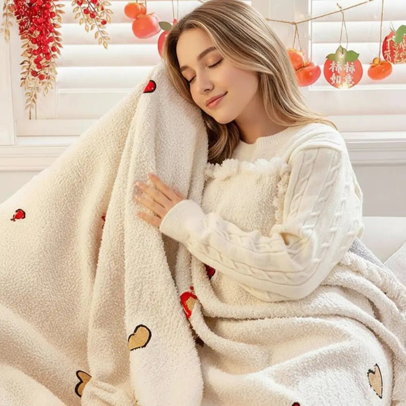 Snowhaven Christmas Plush Sofa Blanket With Festive Tree Design And Soft Comfort | Temsk
