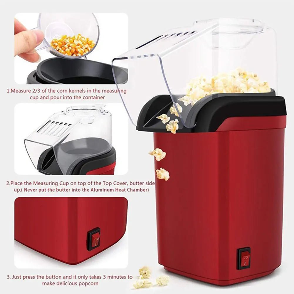AeroPop Mini Electric Popcorn Maker For Quick Healthy Snacks | Temsk