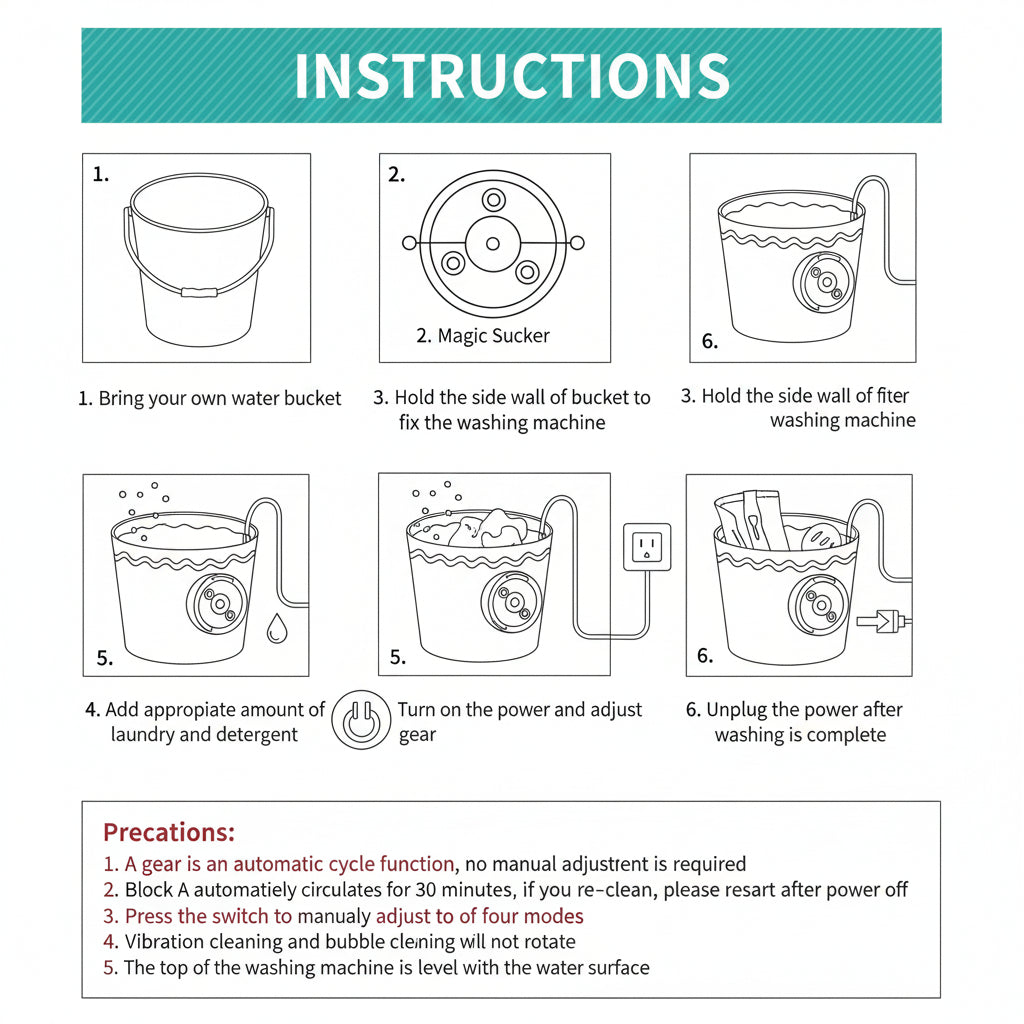 Portable USB Ultrasonic Clothes Washer For Travel And Delicate Loads | Temsk