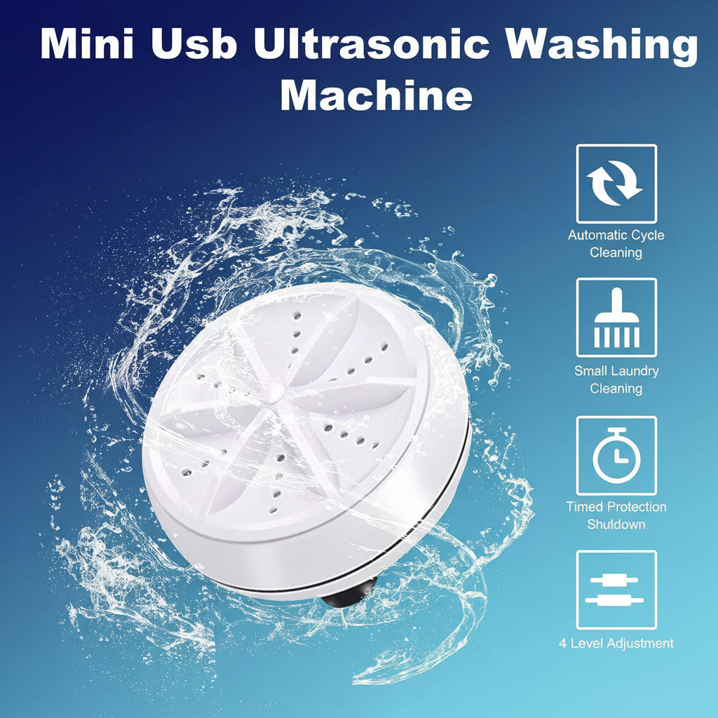 Portable USB Ultrasonic Clothes Washer For Travel And Delicate Loads | Temsk