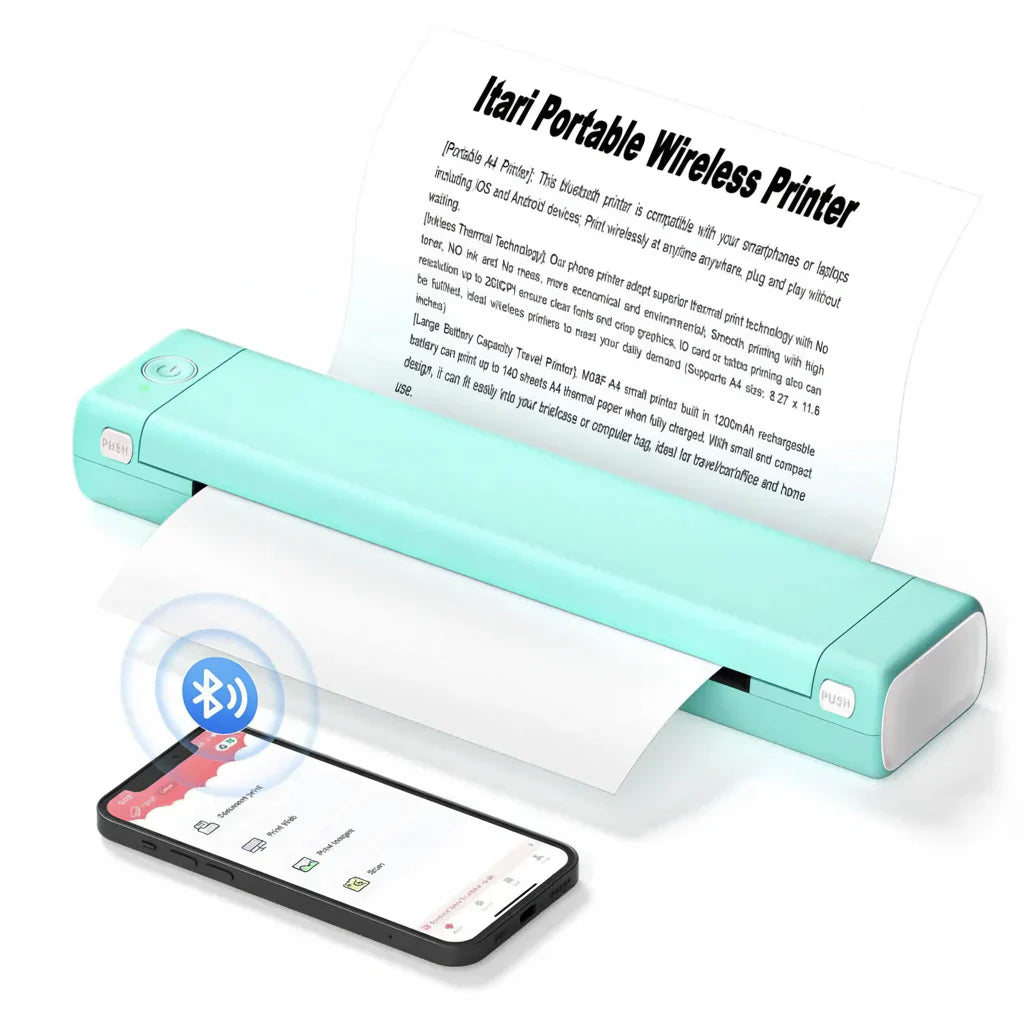 Compact Bluetooth Thermal Printer For Wireless On The Go Printing | Temsk