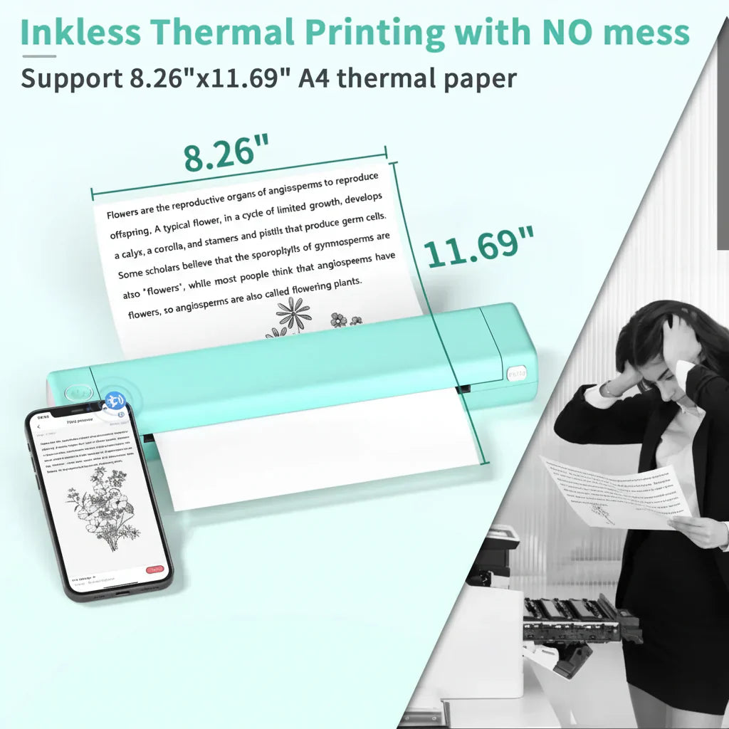 Compact Bluetooth Thermal Printer For Wireless On The Go Printing | Temsk