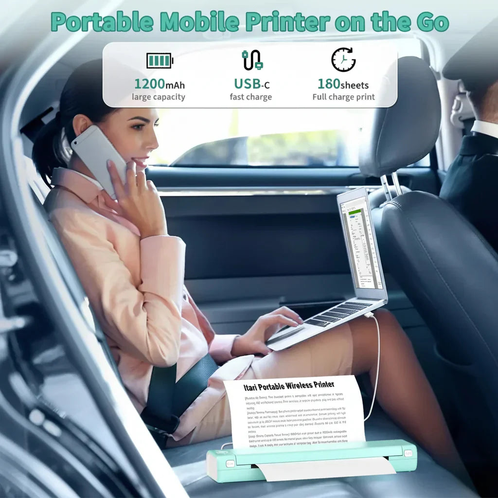 Compact Bluetooth Thermal Printer For Wireless On The Go Printing | Temsk