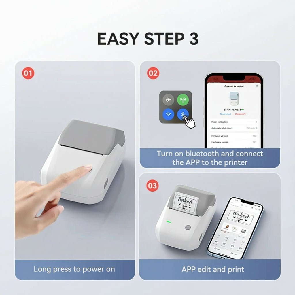 NovaTag Bluetooth Label Printer Without Ink for Fast Thermal Printing | Temsk