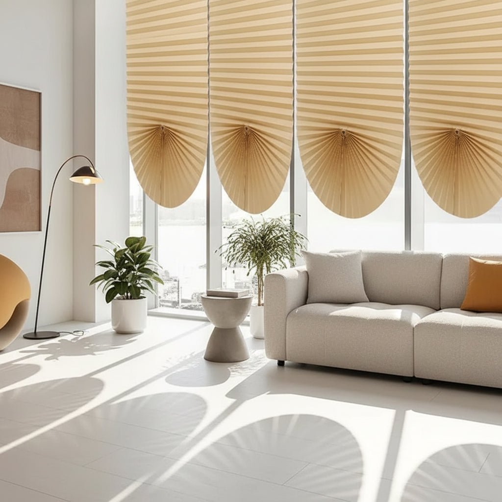 LuminaShade Pleated Blackout Blinds, Self-Adhesive Roller Blinds for Home and Office | Temsk