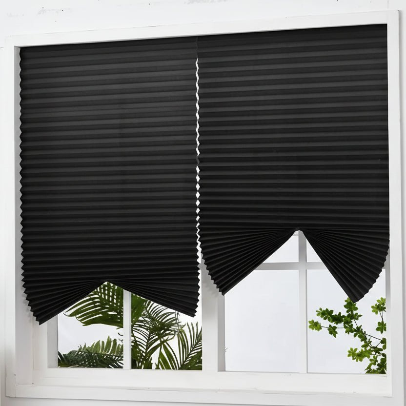 LuminaShade Pleated Blackout Blinds, Self-Adhesive Roller Blinds for Home and Office | Temsk
