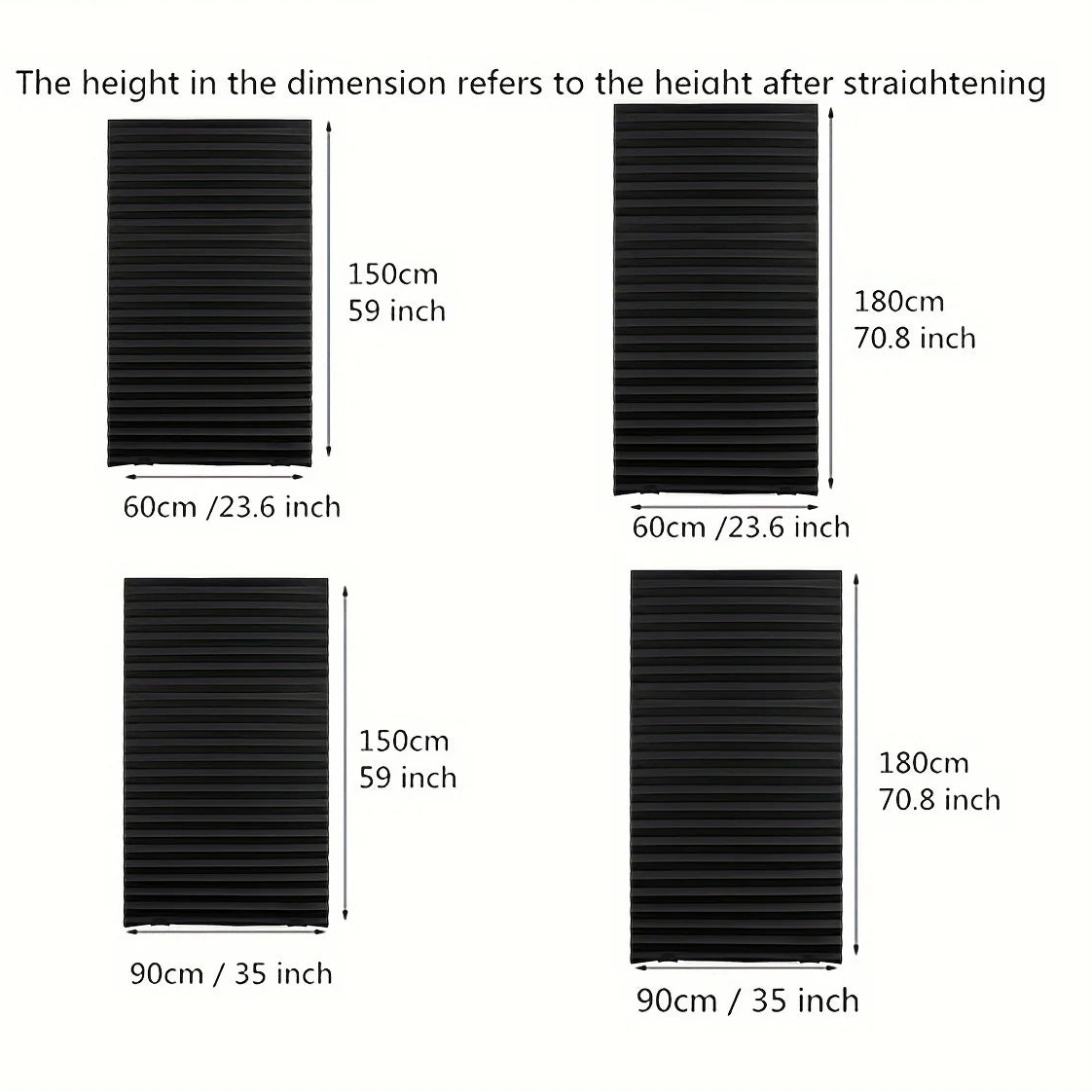 LuminaShade Pleated Blackout Blinds, Self-Adhesive Roller Blinds for Home and Office | Temsk