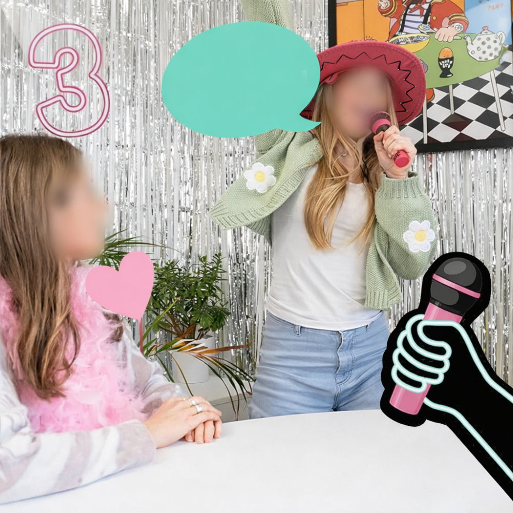 Card Karaoke Microphone Party Game For Groups Singing Challenge | Temsk