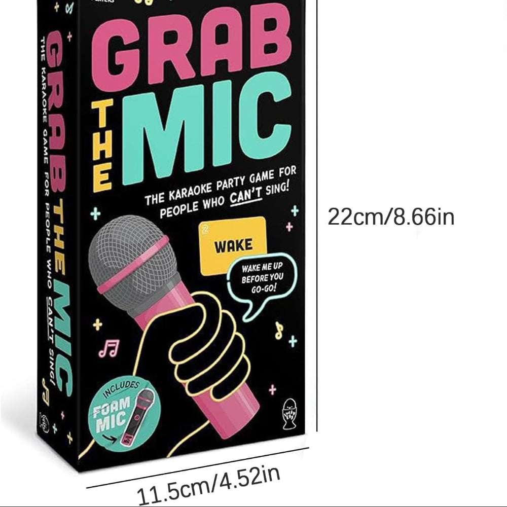 Card Karaoke Microphone Party Game For Groups Singing Challenge | Temsk