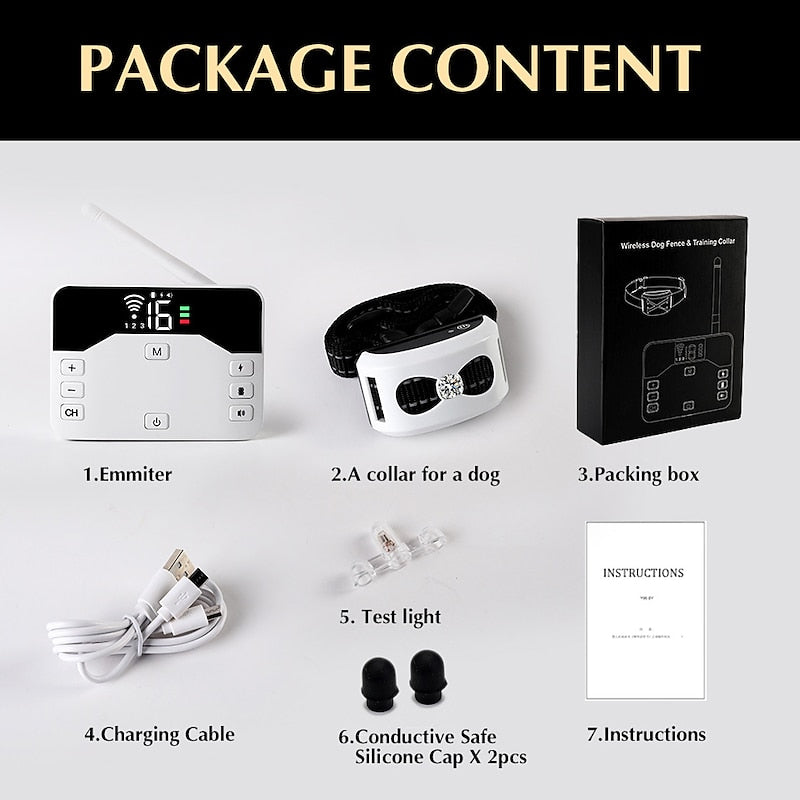 Wireless Dog Fence System With Training Collar For Outdoors | Temsk