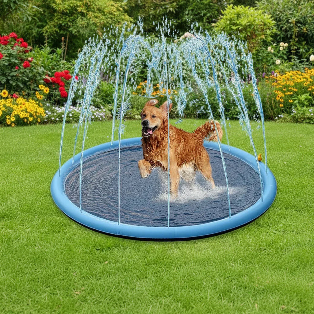 AquaPaws Splash Mat Interactive Water Mat For Dogs In Summer | Temsk