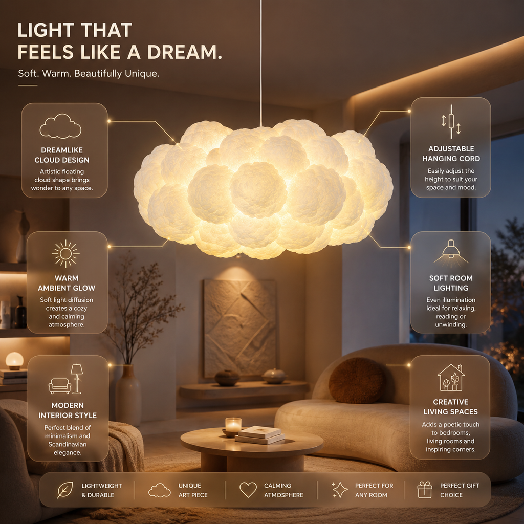 White Cloud Pendelleuchte für die Decke moderner Kronleuchterstil | Temsk