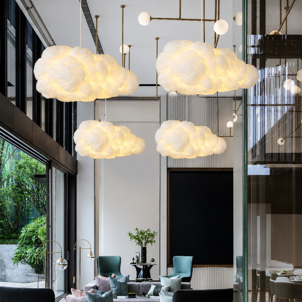 White Cloud Pendelleuchte für die Decke moderner Kronleuchterstil | Temsk