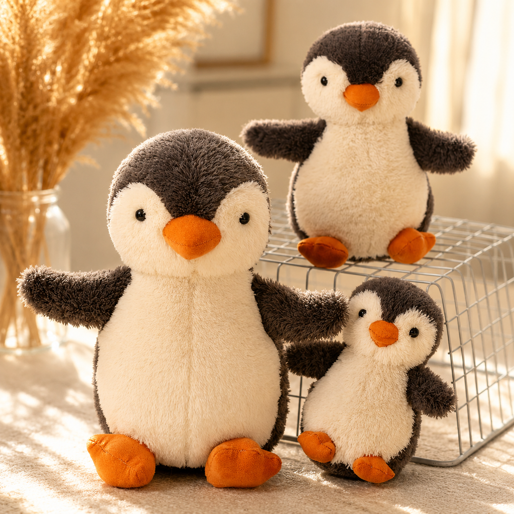 Pinguin-Plüschtier als Schlafbegleiter für gemütliche Kuschel- und ruhige Momente | Temsk
