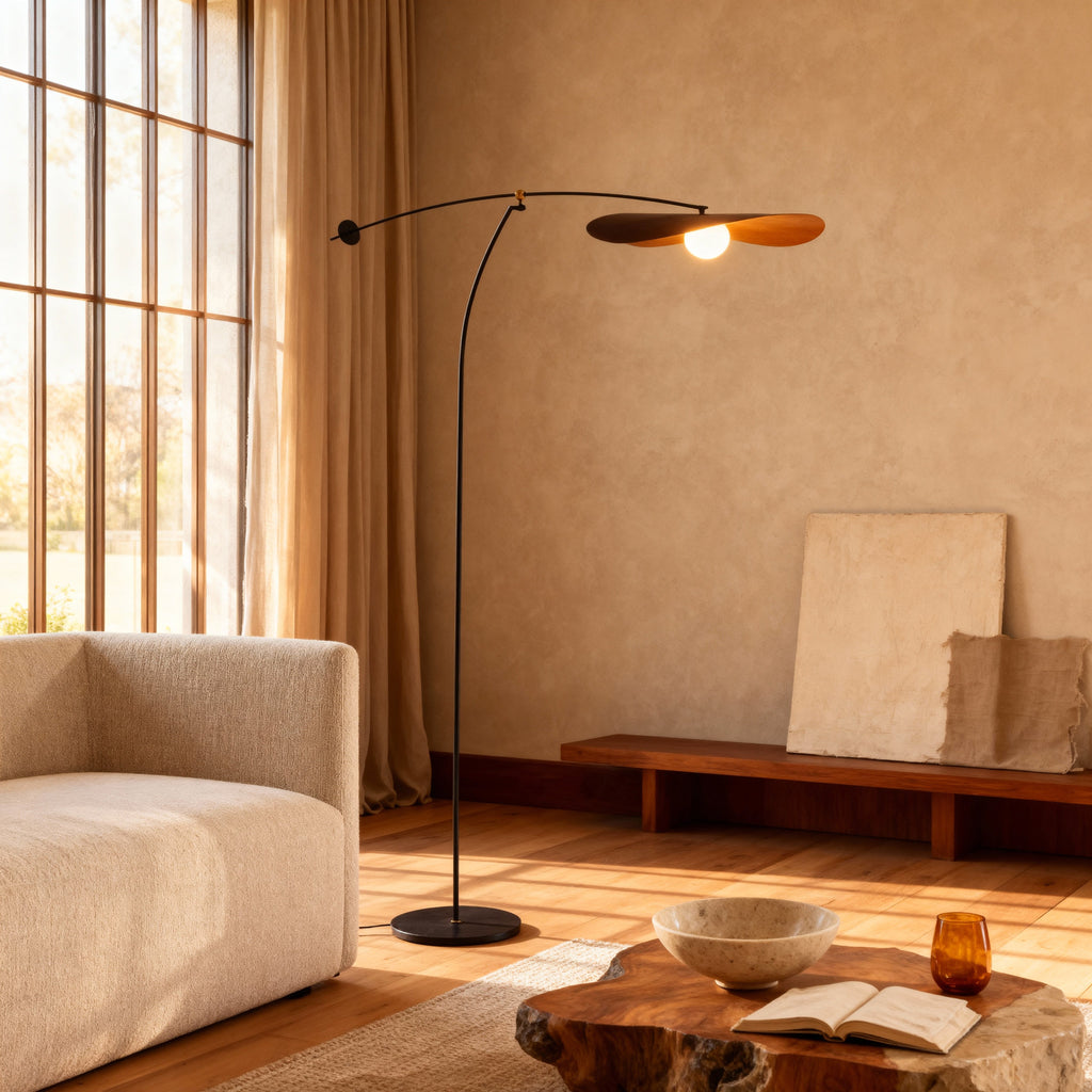 AsterArc Modern Elegant Arc Floor Lamp For Living Room Illumination | Temsk
