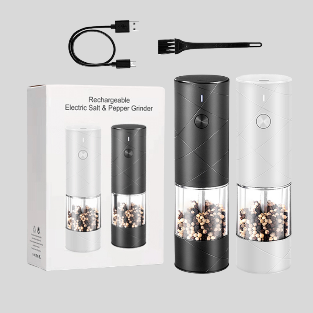 Rechargeable Electric Salt And Pepper Grinder With LED Light | Temsk