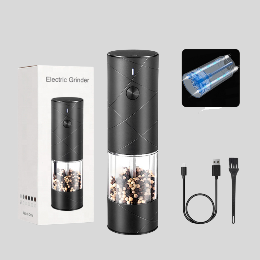 Rechargeable Electric Salt And Pepper Grinder With LED Light | Temsk