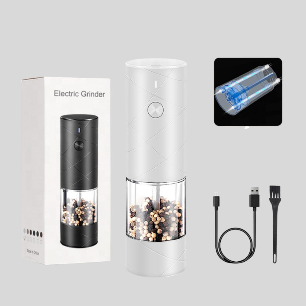 Rechargeable Electric Salt And Pepper Grinder With LED Light | Temsk