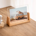 Acrylic Photo Frame On Solid Wood Tabletop Display Stand | Temsk