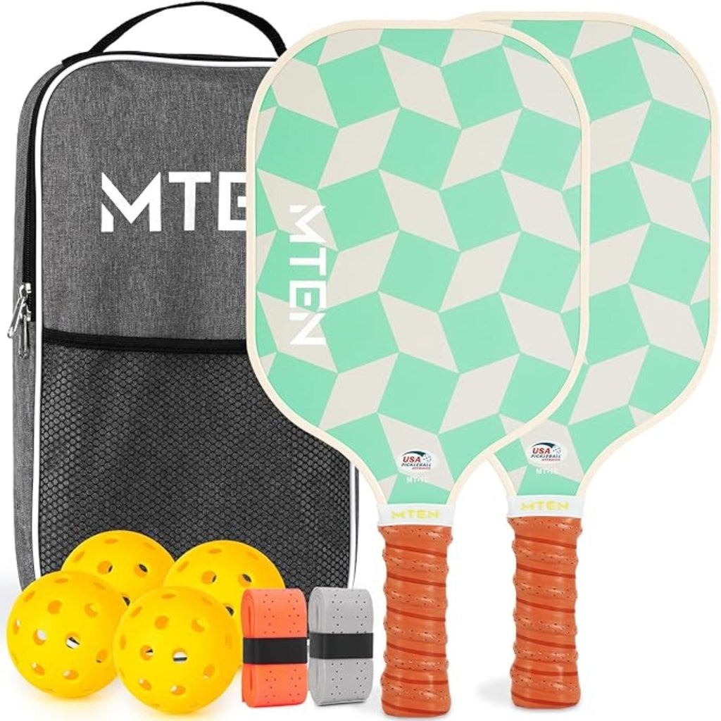 Lightweight Fiberglass Pickleball Paddle Set With Balls | Temsk