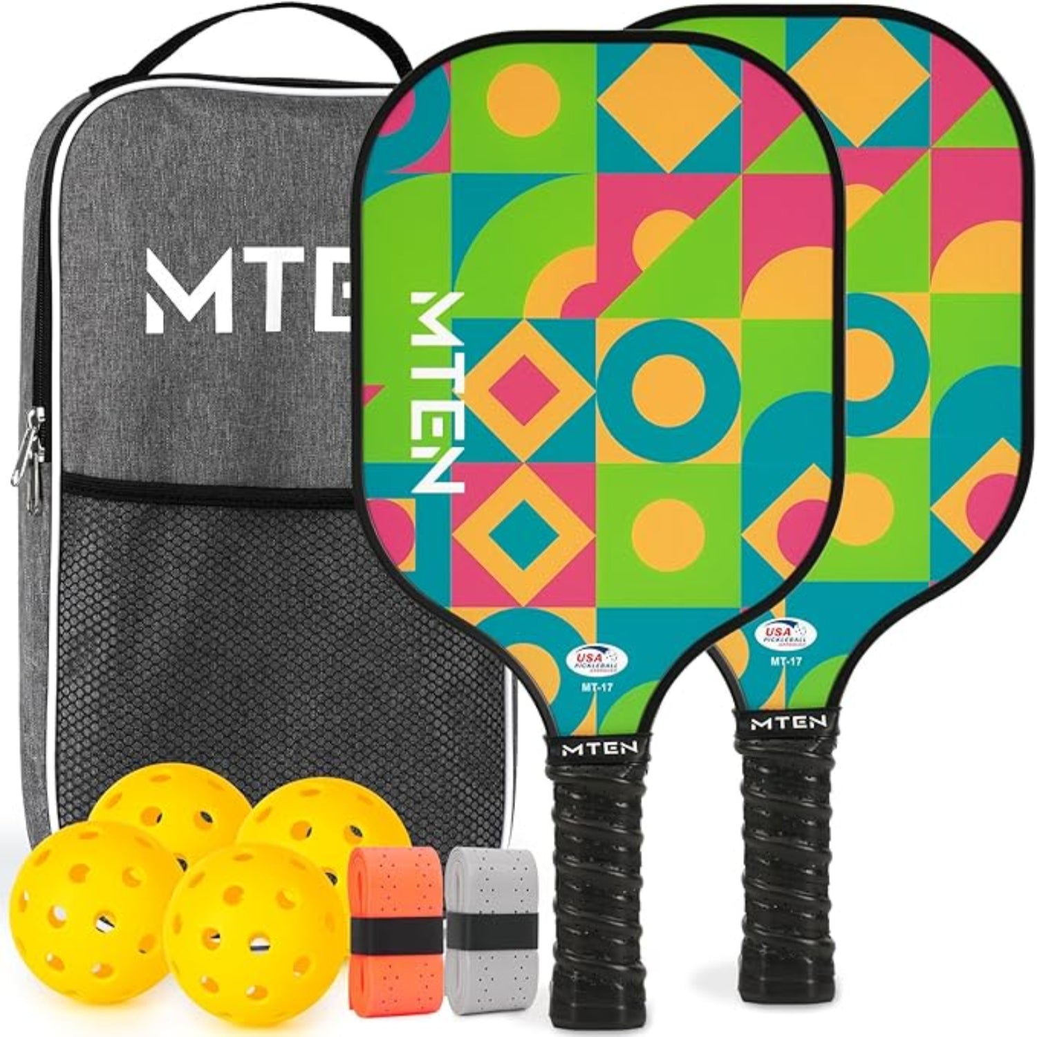 Lightweight Fiberglass Pickleball Paddle Set With Balls | Temsk